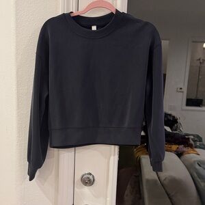 lululemon athletica Charcoal Gray Crew Neck Sweatshirt